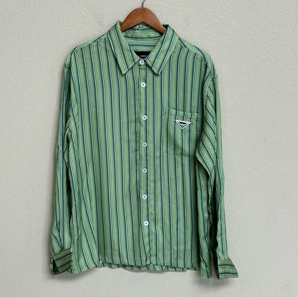 NWT Homme Femme GIO FW24 Pineapple Shirt Green & Blue Hermke Collab Medium - Picture 1 of 8